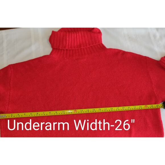 Style & Co Cherry Red Turtleneck Plus Sz 3X Soft Roomy Cozy Winter Outdoor - Picture 15 of 16